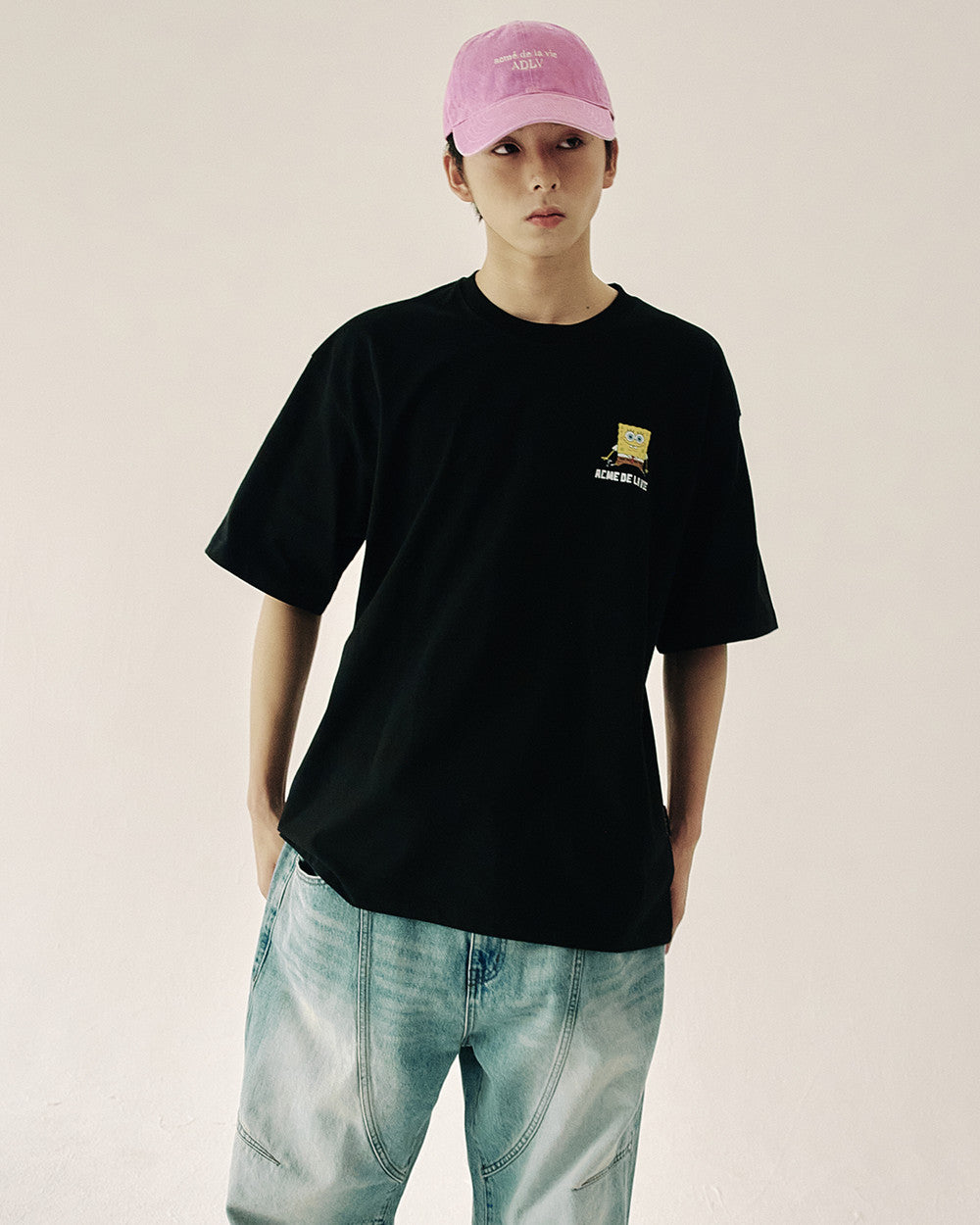 ADLV HAPPY SPONGEBOB SHORT SLEEVE T-SHIRT BLACK