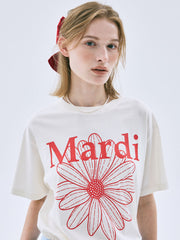 MARDI TSHIRT FLOWERMARDI_CREAM RED