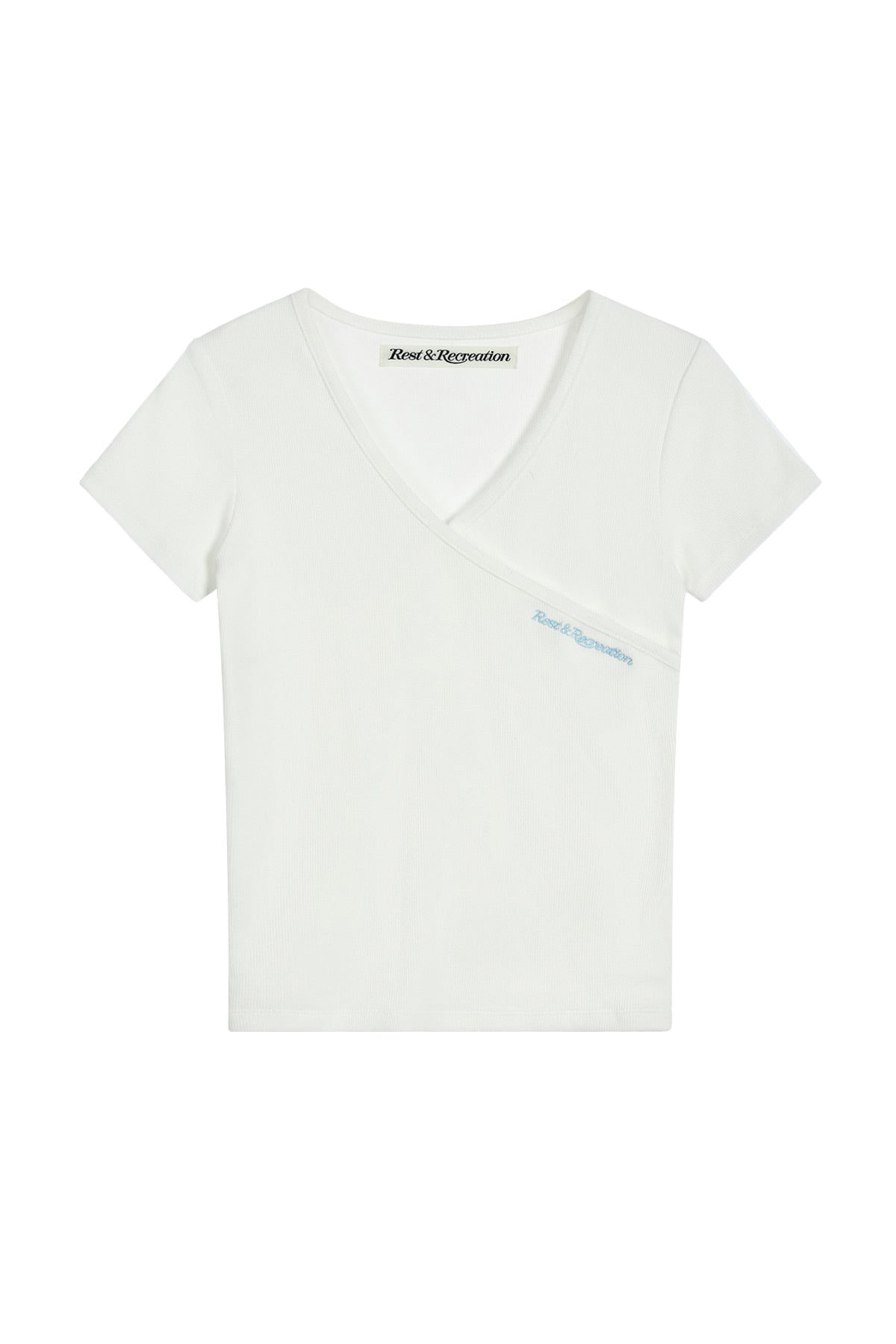 WRAP HALF SLEEVE TOP - WHITE