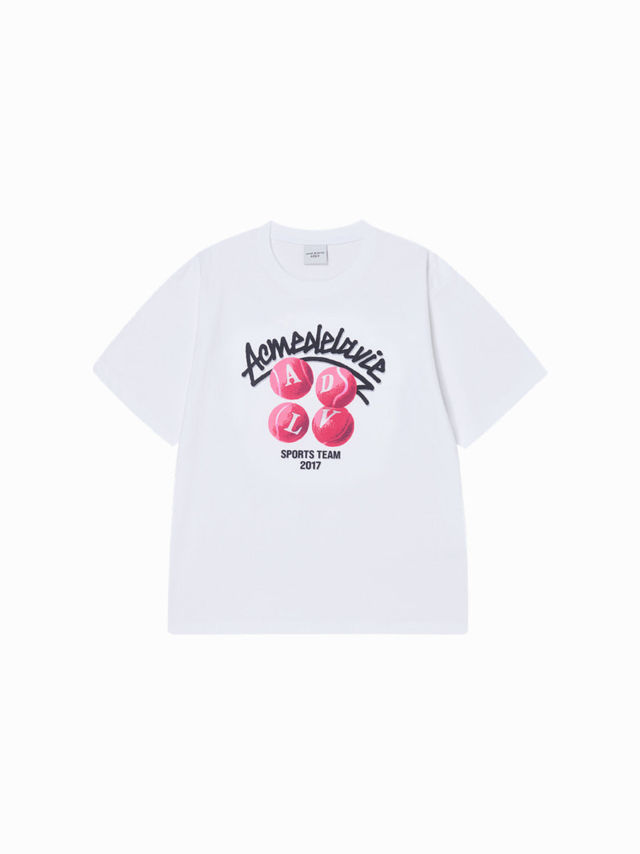 ADLV TENNIS BALL SHORT SLEEVE T-SHIRT WHITE