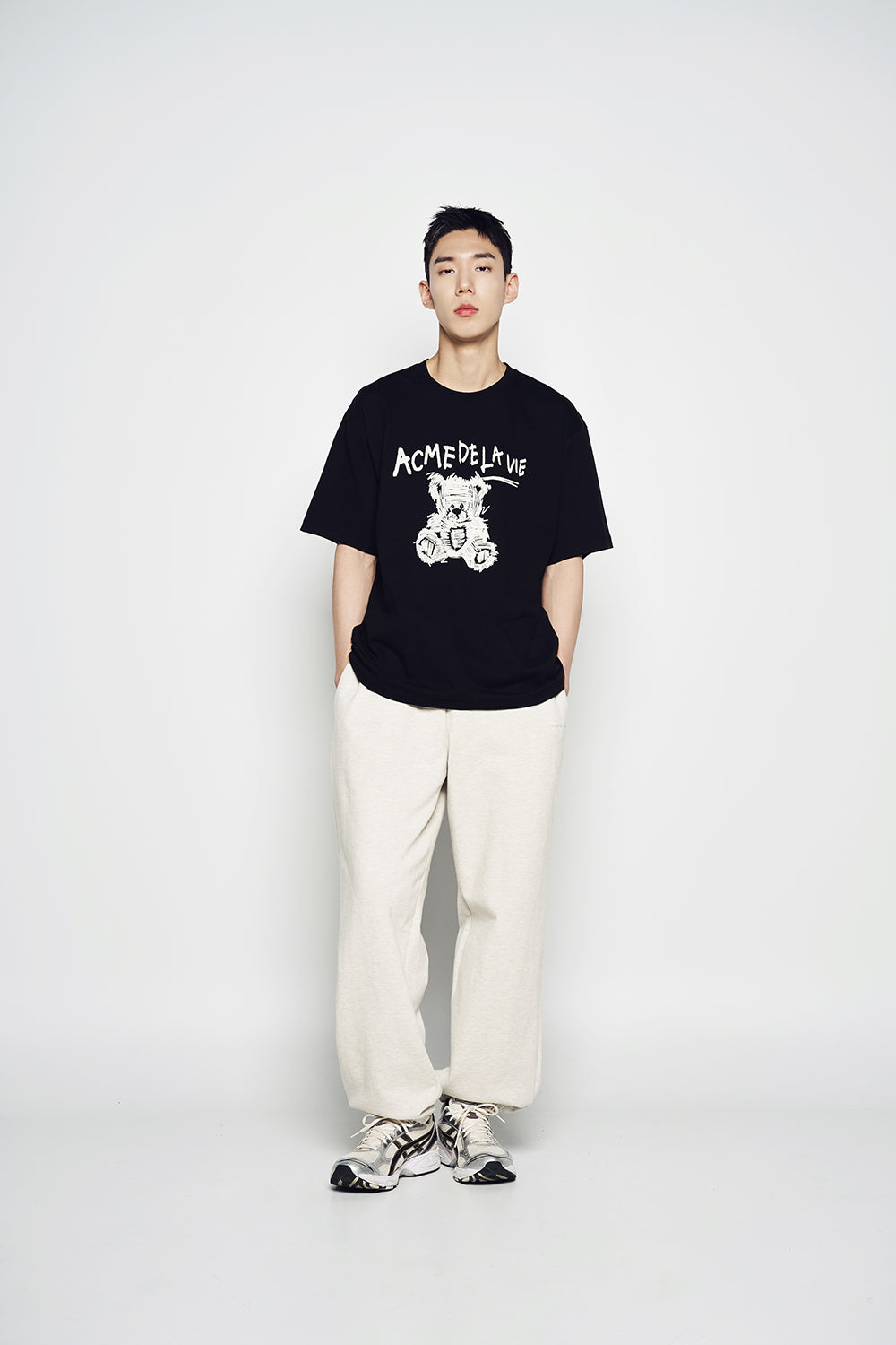 ADLV DRAWING BEAR SHORT SLEEVE T-SHIRT BLACK